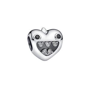 Pandora Moments Silver Cz Mum's Little Monsters Heart Charm